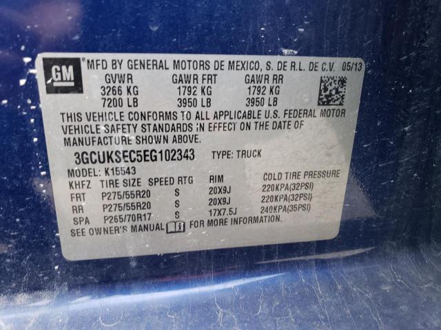 Photo 11 VIN: 3GCUKSEC5EG102343 - CHEVROLET SILVERADO 