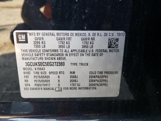 Photo 9 VIN: 3GCUKSEC5EG272380 - CHEVROLET SILVERADO 