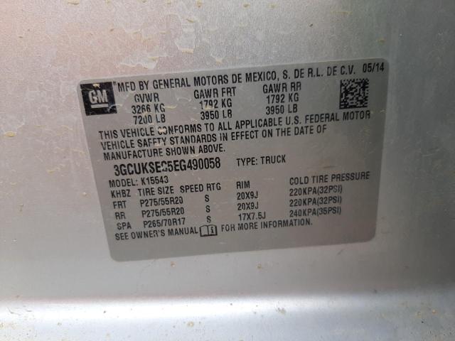 Photo 9 VIN: 3GCUKSEC5EG490058 - CHEVROLET SILVRK1500 