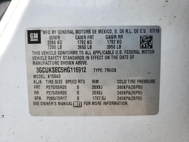 Photo 9 VIN: 3GCUKSEC5HG116912 - CHEVROLET SILVERADO 