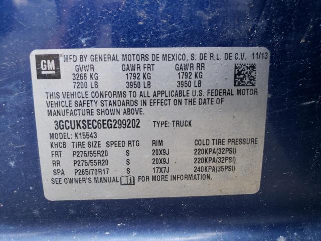 Photo 11 VIN: 3GCUKSEC6EG299202 - CHEVROLET SILVERADO 