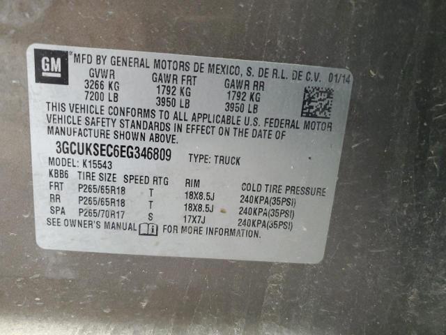 Photo 11 VIN: 3GCUKSEC6EG346809 - CHEVROLET SILVERADO 