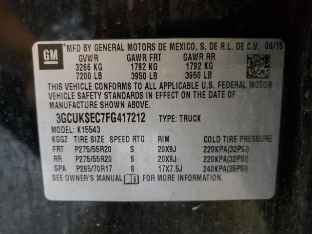 Photo 9 VIN: 3GCUKSEC7FG417212 - CHEVROLET SILVERADO 