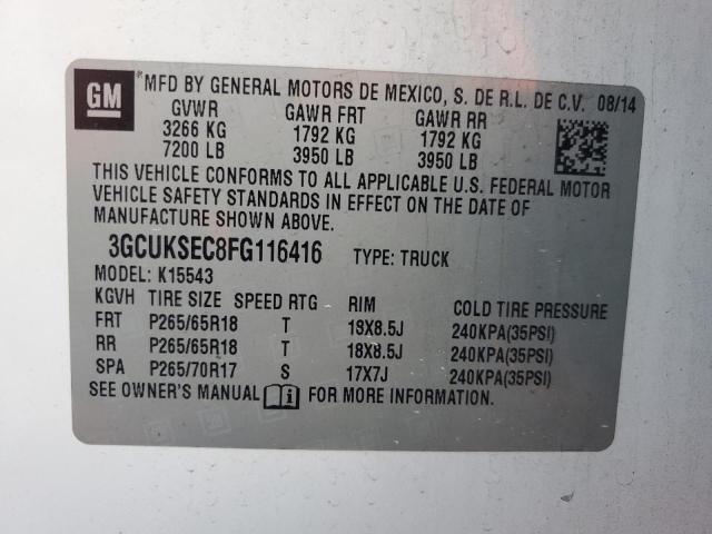 Photo 11 VIN: 3GCUKSEC8FG116416 - CHEVROLET SILVERADO 