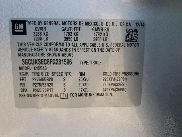 Photo 11 VIN: 3GCUKSEC8FG231596 - CHEVROLET SILVERADO 