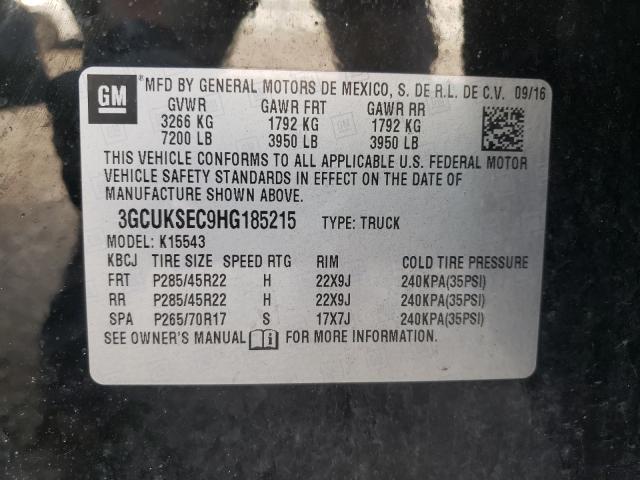 Photo 9 VIN: 3GCUKSEC9HG185215 - CHEVROLET SILVERADO 