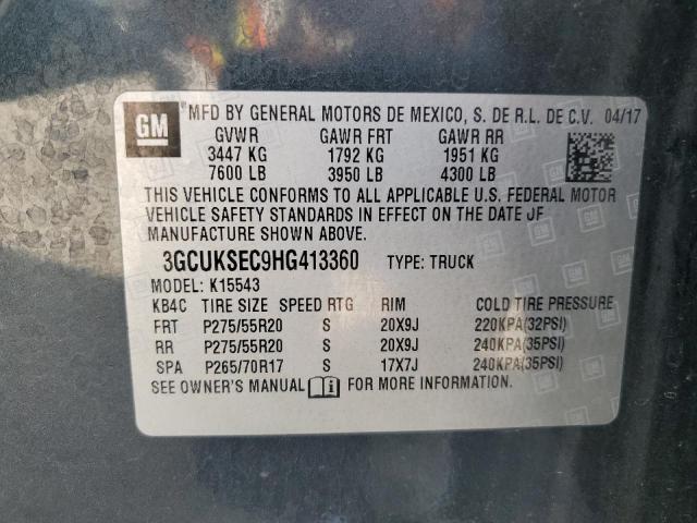 Photo 11 VIN: 3GCUKSEC9HG413360 - CHEVROLET SILVERADO 