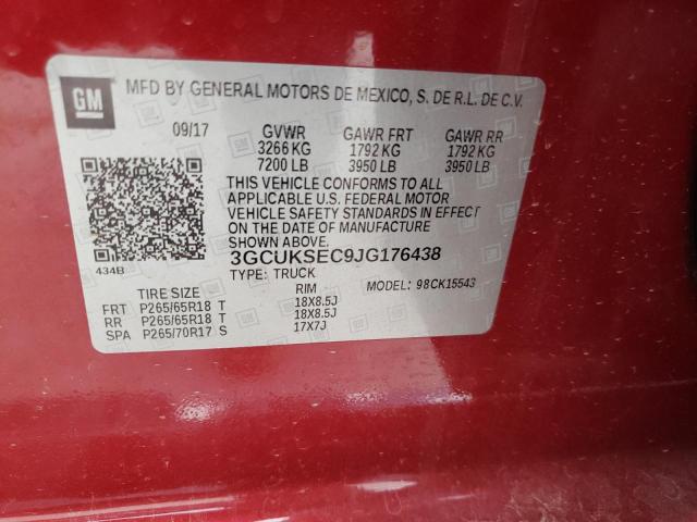 Photo 11 VIN: 3GCUKSEC9JG176438 - CHEVROLET SILVERADO 1500 