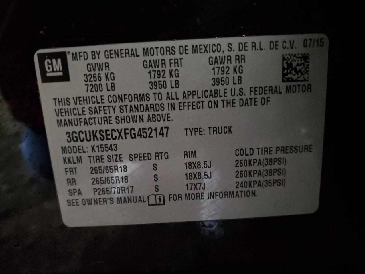 Photo 11 VIN: 3GCUKSECXFG452147 - CHEVROLET SILVERADO 