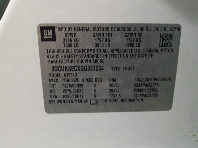 Photo 9 VIN: 3GCUKSECXGG337534 - CHEVROLET SILVERADO 