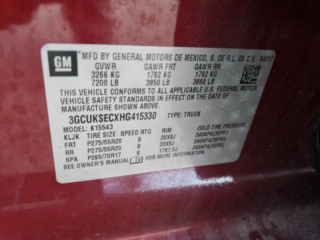 Photo 11 VIN: 3GCUKSECXHG415330 - CHEVROLET SILVERADO 