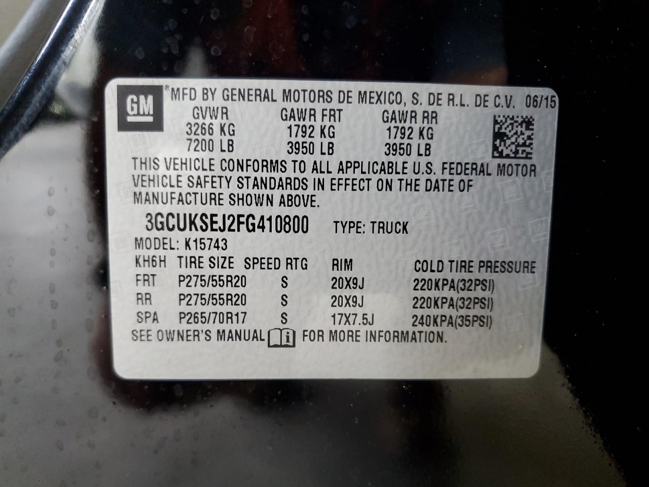 Photo 12 VIN: 3GCUKSEJ2FG410800 - CHEVROLET SILVERADO 