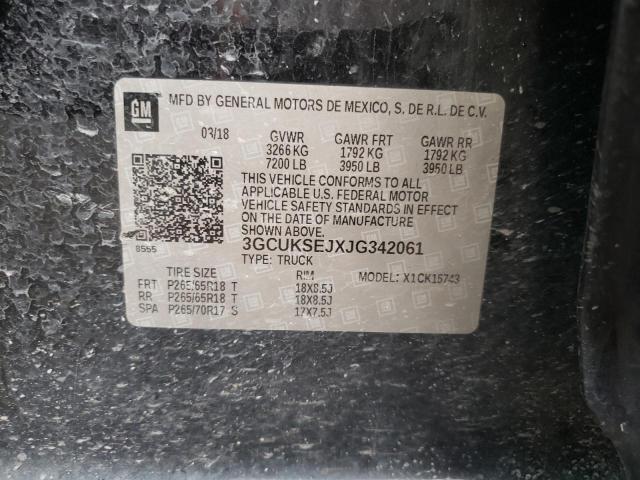 Photo 11 VIN: 3GCUKSEJXJG342061 - CHEVROLET 1500 SILVE 