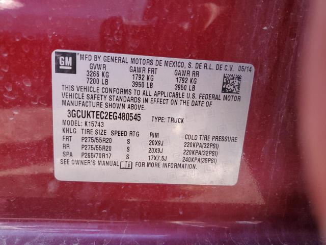 Photo 12 VIN: 3GCUKTEC2EG480545 - CHEVROLET SILVERADO 