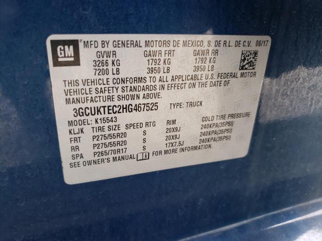 Photo 9 VIN: 3GCUKTEC2HG467525 - CHEVROLET SILVERADO 