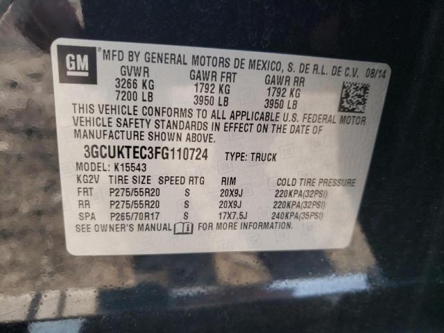 Photo 11 VIN: 3GCUKTEC3FG110724 - CHEVROLET SILVERADO 