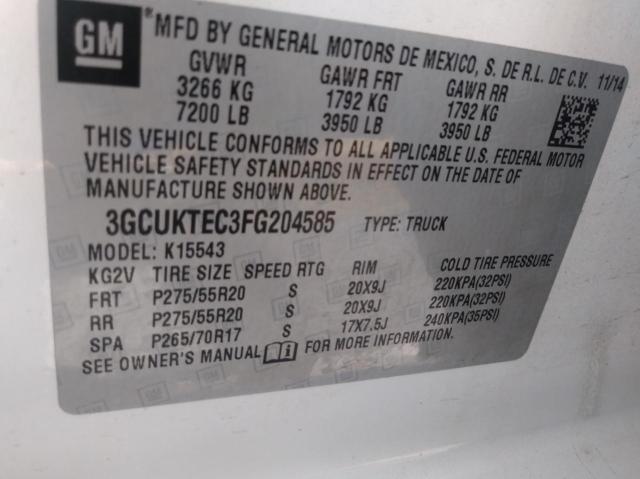 Photo 9 VIN: 3GCUKTEC3FG204585 - CHEVROLET SILVERADO 