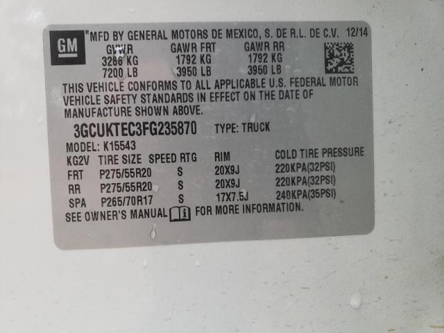 Photo 9 VIN: 3GCUKTEC3FG235870 - CHEVROLET SILVERADO 