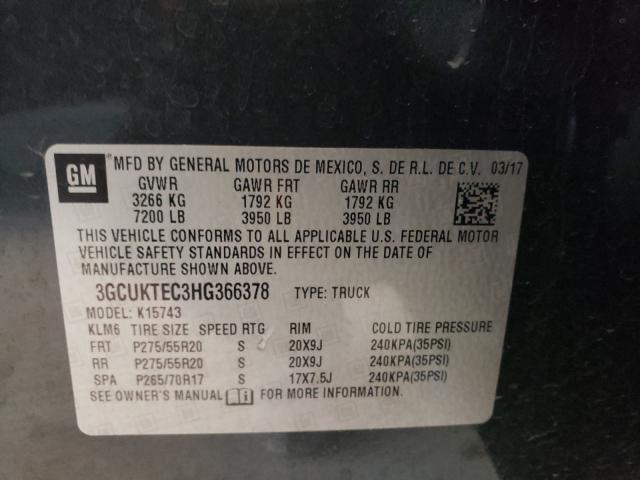 Photo 9 VIN: 3GCUKTEC3HG366378 - CHEVROLET SILVERADO 