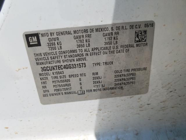 Photo 9 VIN: 3GCUKTEC4GG331573 - CHEVROLET SILVERADO 