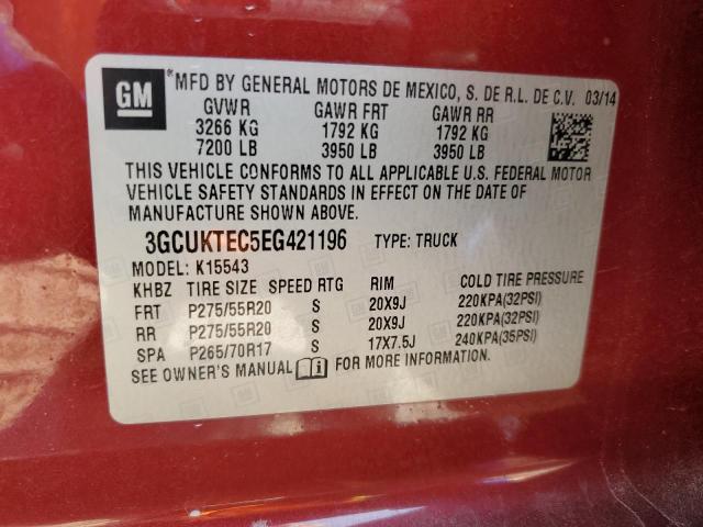 Photo 11 VIN: 3GCUKTEC5EG421196 - CHEVROLET ALL MODELS 