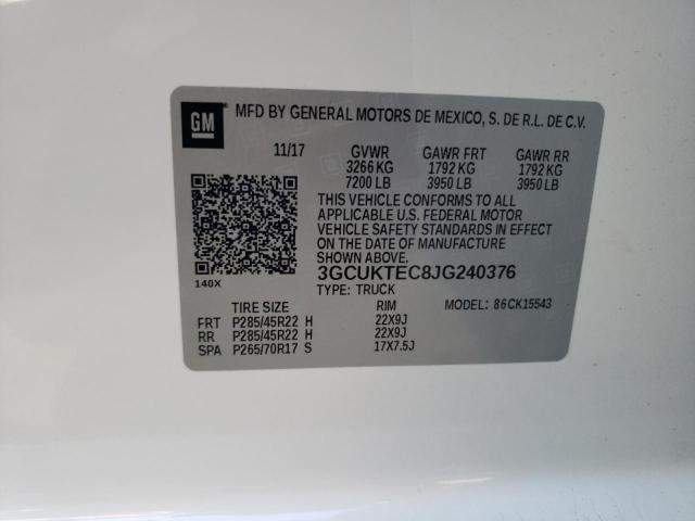 Photo 11 VIN: 3GCUKTEC8JG240376 - CHEVROLET SILVERADO 