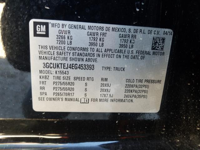 Photo 9 VIN: 3GCUKTEJ4EG453393 - CHEVROLET SILVERADO 