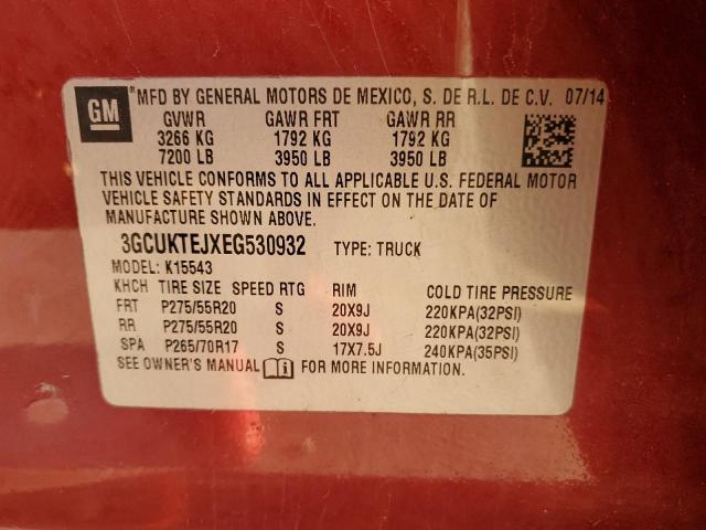 Photo 12 VIN: 3GCUKTEJXEG530932 - CHEVROLET SILVERADO 