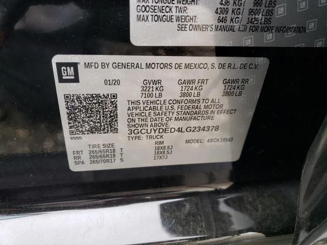 Photo 11 VIN: 3GCUYDED4LG234378 - CHEVROLET SILVERADO 