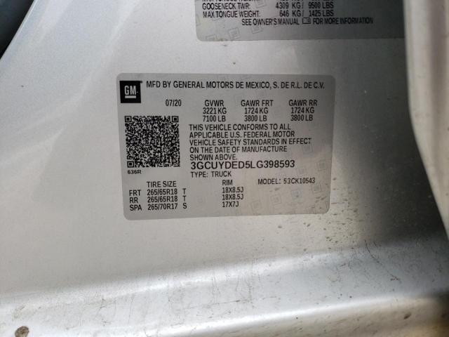 Photo 11 VIN: 3GCUYDED5LG398593 - CHEVROLET ALL MODELS 