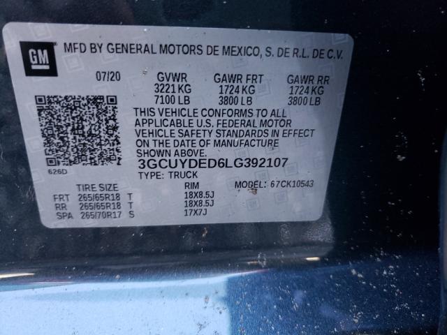 Photo 9 VIN: 3GCUYDED6LG392107 - CHEVROLET SILVERADO 