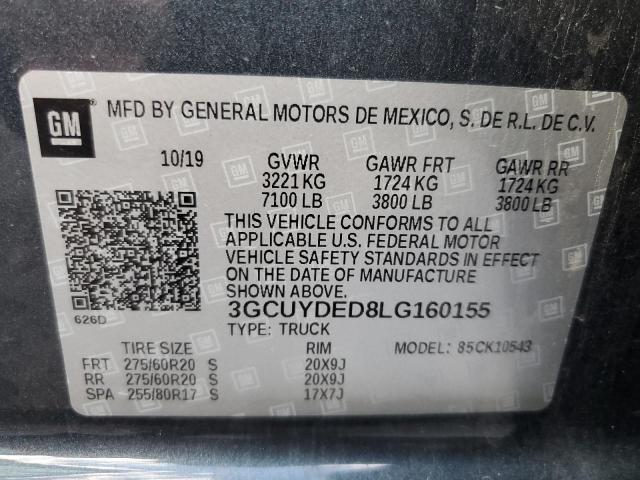 Photo 9 VIN: 3GCUYDED8LG160155 - CHEVROLET SILVERADO 