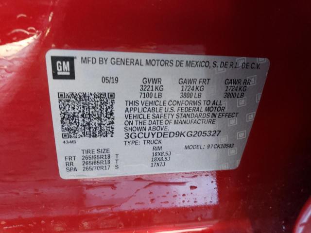 Photo 11 VIN: 3GCUYDED9KG205327 - CHEVROLET SILVERADO 