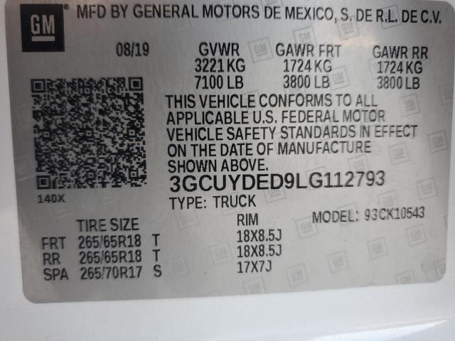 Photo 11 VIN: 3GCUYDED9LG112793 - CHEVROLET SILVERADO 