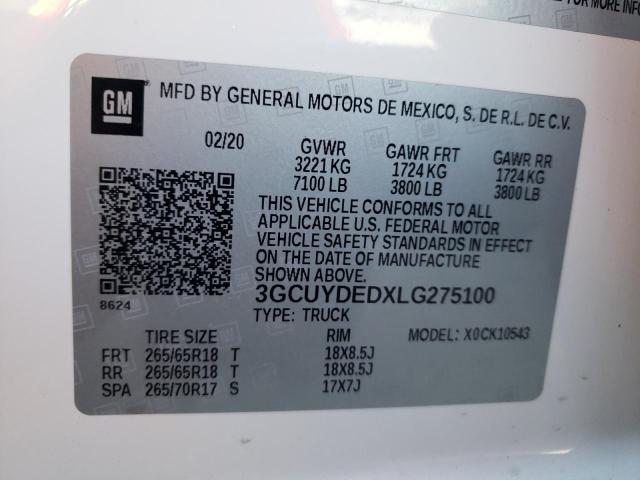 Photo 11 VIN: 3GCUYDEDXLG275100 - CHEVROLET SILVERADO 