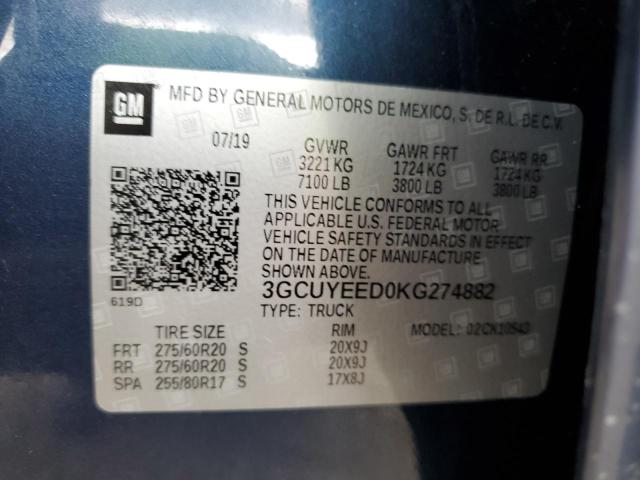 Photo 11 VIN: 3GCUYEED0KG274882 - CHEVROLET ALL MODELS 