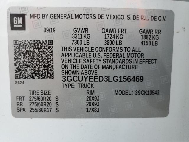 Photo 12 VIN: 3GCUYEED3LG156469 - CHEVROLET SILVERADO 