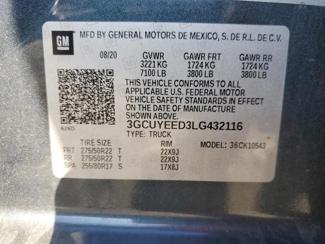 Photo 11 VIN: 3GCUYEED3LG432116 - CHEVROLET ALL MODELS 