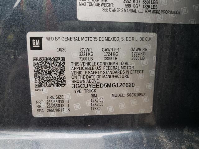 Photo 11 VIN: 3GCUYEED5MG126620 - CHEVROLET SILVERADO 