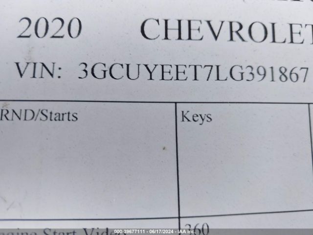 Photo 8 VIN: 3GCUYEET7LG391867 - CHEVROLET SILVERADO 