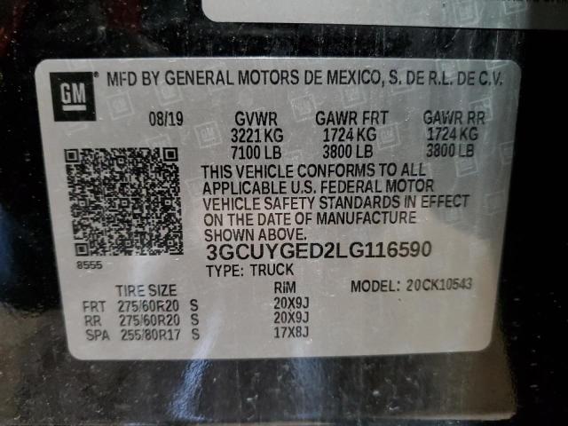 Photo 12 VIN: 3GCUYGED2LG116590 - CHEVROLET SILVERADO 