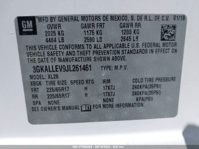 Photo 8 VIN: 3GKALLEV9JL261461 - GMC TERRAIN 