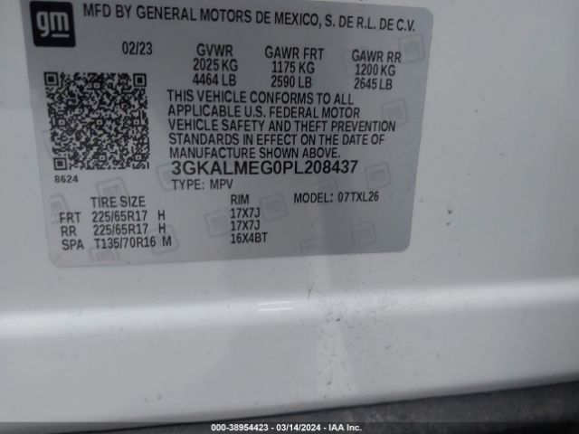 Photo 8 VIN: 3GKALMEG0PL208437 - GMC TERRAIN 