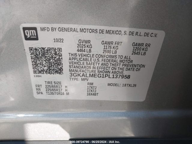 Photo 8 VIN: 3GKALMEG1PL137958 - GMC TERRAIN 