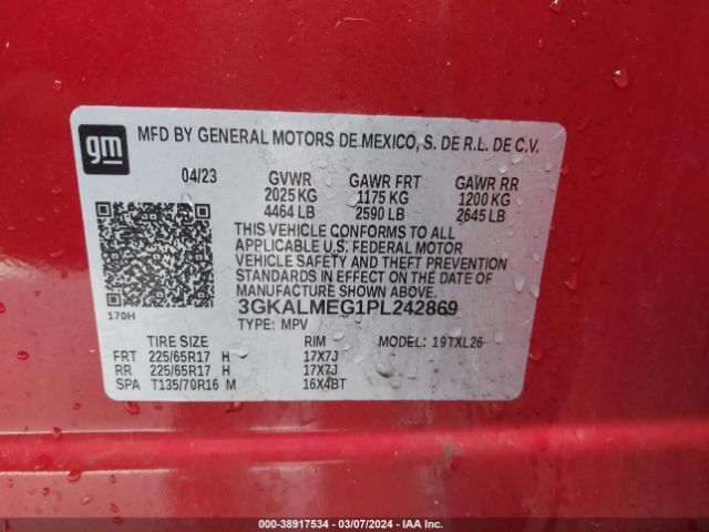 Photo 8 VIN: 3GKALMEG1PL242869 - GMC TERRAIN 