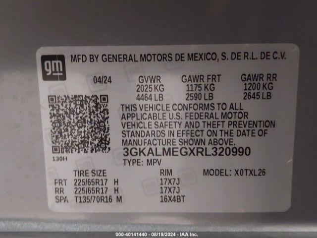 Photo 8 VIN: 3GKALMEGXRL320990 - GMC TERRAIN 