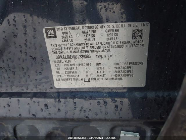 Photo 8 VIN: 3GKALMEV0JL239385 - GMC TERRAIN 