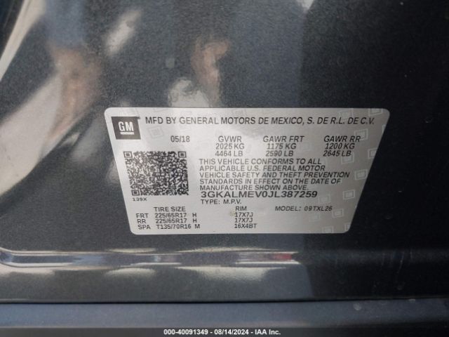 Photo 8 VIN: 3GKALMEV0JL387259 - GMC TERRAIN 