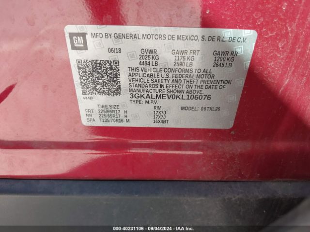 Photo 8 VIN: 3GKALMEV0KL106076 - GMC TERRAIN 