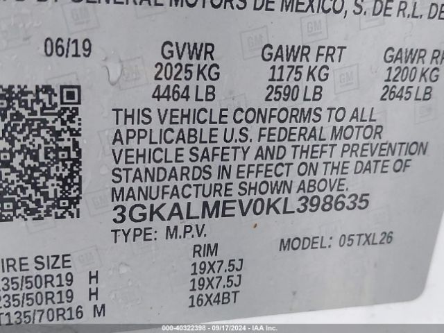 Photo 8 VIN: 3GKALMEV0KL398635 - GMC TERRAIN 